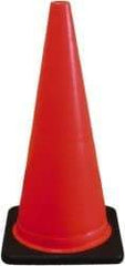 PRO-SAFE - 28" High, Orange Traffic Cone with Base - 14" Base Width, 7 Lb, PVC - Top Tool & Supply