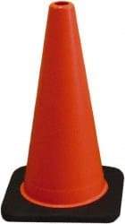 PRO-SAFE - 18" High, Orange Traffic Cone with Base - 12" Base Width, 3 Lb, PVC - Top Tool & Supply