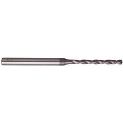 Micro Drill Bit: 0.0906″ Dia, 135 °, Solid Carbide TiAlN Finish, RH Cut, Spiral Flute, Straight-Cylindrical Shank, Series 6408