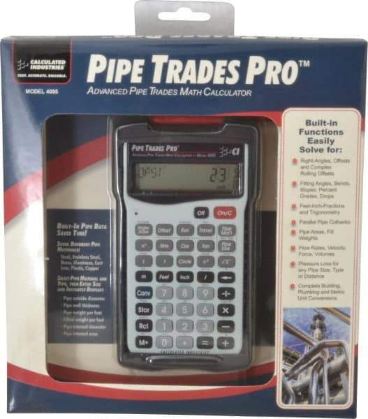 Calculated Industries - 58 Function Pipe Trades Industrial Calculator - 5.6299 Inch Long x 3 Inch Wide - Top Tool & Supply