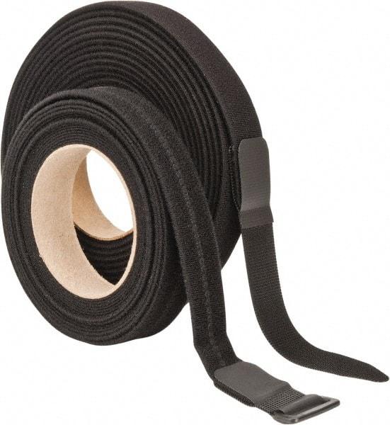 VELCRO Brand - 22 Piece 1" Wide x 5 Yd Long Self Fastening Tie/Strap Kit - Roll, Black - Top Tool & Supply