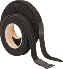 VELCRO Brand - 22 Piece 1" Wide x 5 Yd Long Self Fastening Tie/Strap Kit - Roll, Black - Top Tool & Supply