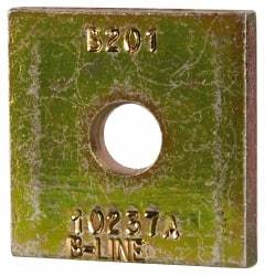 Cooper B-Line - 3/8" Rod, Zinc Dichromate Steel Square Strut Washer - 3/8" Bolt, Used with Cooper B Line Metal Framing Channels - Top Tool & Supply