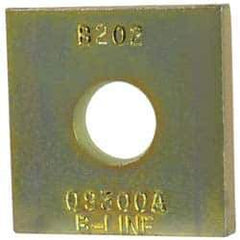 Cooper B-Line - 1/2" Rod, Zinc Dichromate Steel Square Strut Washer - 1/2" Bolt - Top Tool & Supply