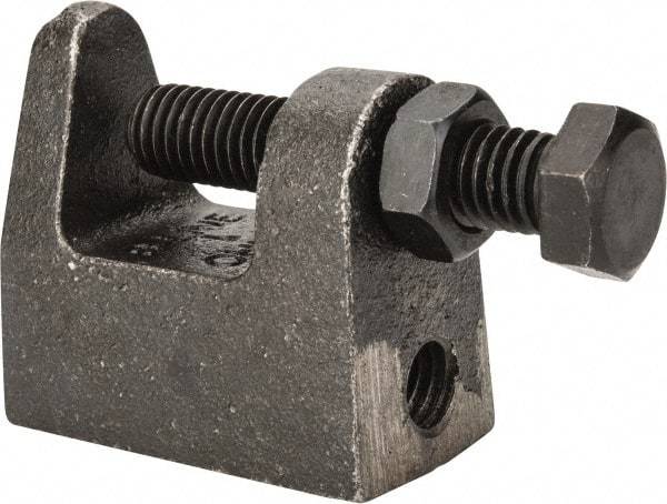 Cooper B-Line - 1-1/4" Max Flange Thickness, 1/2" Rod Wide Jaw Top Beam Clamp - 700 Lb Capacity, Malleable Iron - Top Tool & Supply