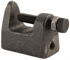 Cooper B-Line - 1-1/4" Max Flange Thickness, 3/8" Rod Wide Jaw Top Beam Clamp - 500 Lb Capacity, Malleable Iron - Top Tool & Supply