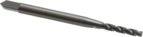 OSG - #3-48 UNC 2 Flute 2B Modified Bottoming Spiral Flute Tap - Vanadium High Speed Steel, Oxide Finish, 1-13/16" OAL, Right Hand Flute, Right Hand Thread, H2, Series 290 - Top Tool & Supply