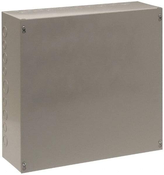 Cooper B-Line - Steel Junction Box Enclosure Screw Flat Cover - NEMA 1, 24" Wide x 24" High x 8" Deep - Top Tool & Supply