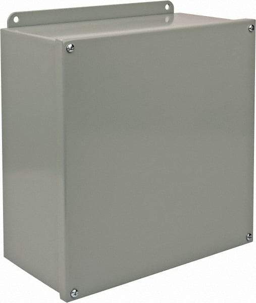 Cooper B-Line - Steel Standard Enclosure Screw Flat Cover - NEMA 12, 13, 12" Wide x 12" High x 6" Deep, Dirt-tight & Dust-tight - Top Tool & Supply