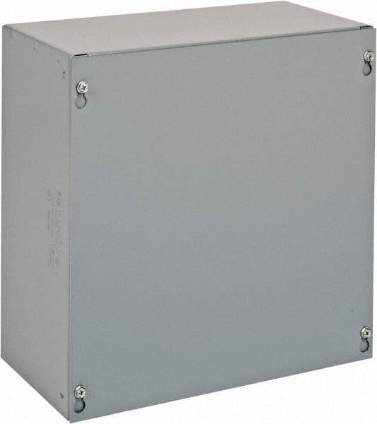 Cooper B-Line - Steel Junction Box Enclosure Screw Flat Cover - NEMA 1, 12" Wide x 12" High x 6" Deep - Top Tool & Supply