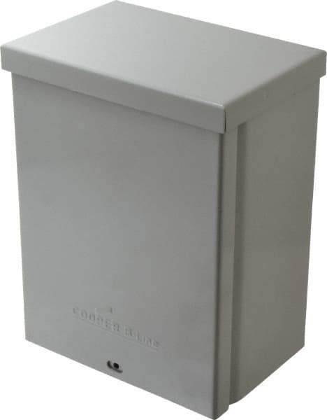 Cooper B-Line - Steel Junction Box Enclosure Screw Flat Cover - NEMA 3R, 6" Wide x 8" High x 4" Deep, Rainproof - Top Tool & Supply