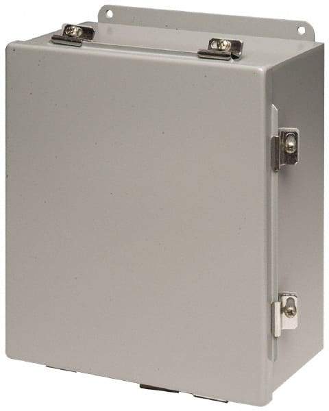 Cooper B-Line - Steel Standard Enclosure Hinge Flat Cover - NEMA 4, 12, 13, 10" Wide x 12" High x 5" Deep, Rainproof & Watertight - Top Tool & Supply