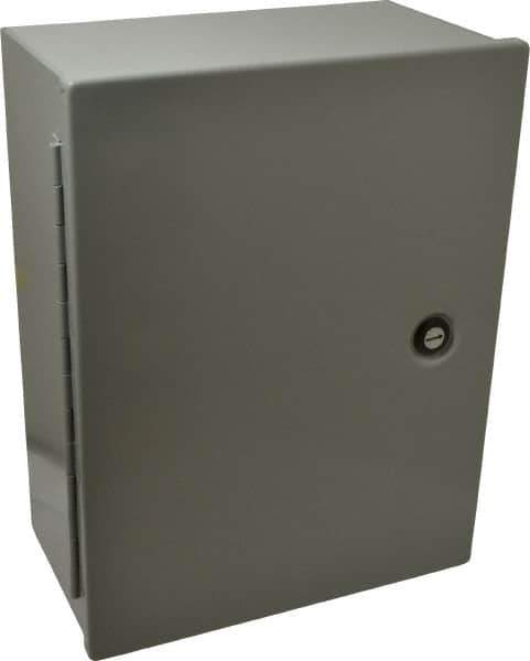 Cooper B-Line - Steel Standard Enclosure Hinge Flat Cover - NEMA 1, 12" Wide x 16" High x 6-5/8" Deep - Top Tool & Supply