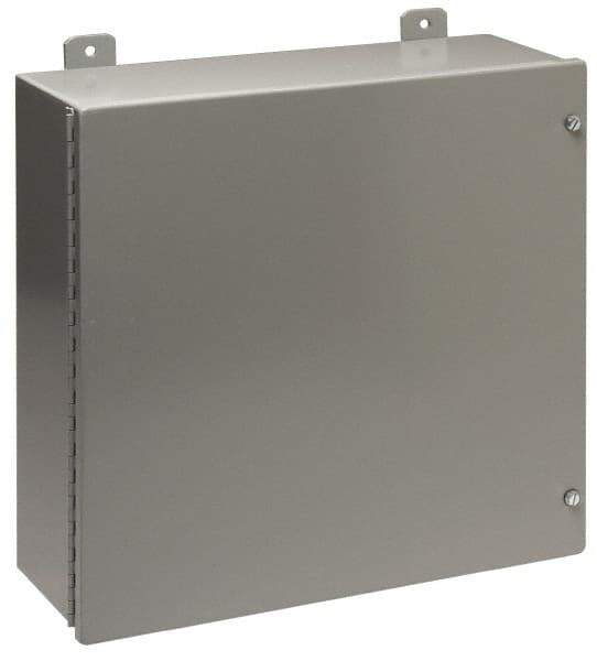 Cooper B-Line - Steel Standard Enclosure Hinge Flat Cover - NEMA 12, 13, 20" Wide x 20" High x 7" Deep, Dirt-tight & Dust-tight - Top Tool & Supply