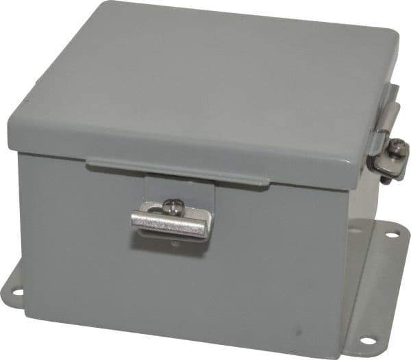 Cooper B-Line - Steel Standard Enclosure Hinge Flat Cover - NEMA 4, 12, 13, 6" Wide x 6" High x 4" Deep, Rainproof & Watertight - Top Tool & Supply