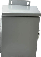 Cooper B-Line - Steel Junction Box Enclosure Hinge Flat Cover - NEMA 3R, 6" Wide x 8" High x 4" Deep, Rainproof - Top Tool & Supply