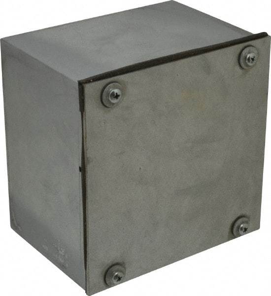 Cooper B-Line - Steel Junction Box Enclosure Screw Flat Cover - NEMA 3, 12, 6" Wide x 6" High x 4" Deep, Dust-tight & Rainproof - Top Tool & Supply