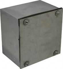 Cooper B-Line - Steel Junction Box Enclosure Screw Flat Cover - NEMA 3, 12, 6" Wide x 6" High x 4" Deep, Dust-tight & Rainproof - Top Tool & Supply