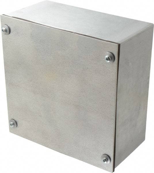 Cooper B-Line - Steel Junction Box Enclosure Screw Flat Cover - NEMA 3, 12, 8" Wide x 8" High x 4" Deep, Dust-tight & Rainproof - Top Tool & Supply