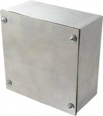 Cooper B-Line - Steel Junction Box Enclosure Screw Flat Cover - NEMA 3, 12, 8" Wide x 8" High x 4" Deep, Dust-tight & Rainproof - Top Tool & Supply