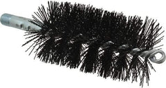 Schaefer Brush - 5" Brush Length, 2-1/2" Diam, Nylon Single Stem, Single Spiral Tube Brush - 7-1/4" Long, Nylon, 1/4" NPSM Male Connection - Top Tool & Supply