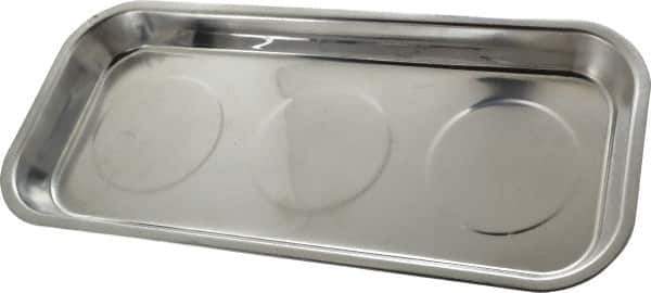 Eclipse - 14-3/16" Long x 6-1/4" Wide Magnetic Tray - Stainless Steel with Rubber-Coated Ferrite - Top Tool & Supply