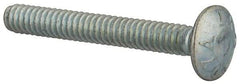 Value Collection - #10-24 UNC 1-1/2" Length Under Head, Standard Square Neck, Carriage Bolt - Grade 2 Steel, Zinc-Plated Finish - Top Tool & Supply