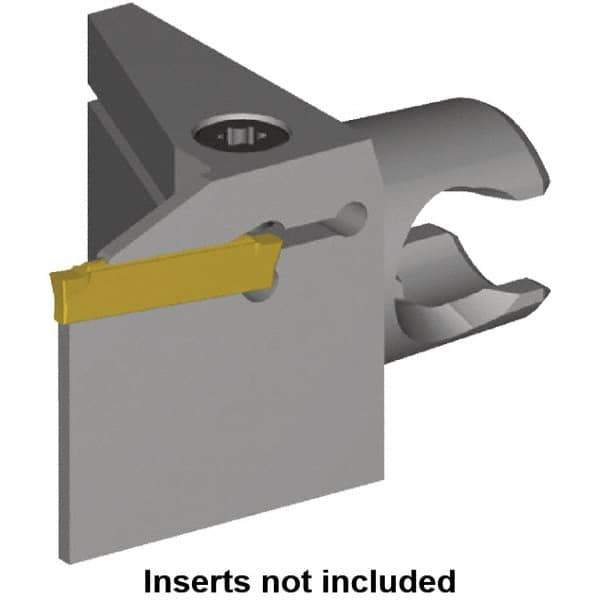 Kennametal - A4.. Insert, 30mm Head Length, 1.5mm Min Groove Width, Modular Grooving Cutting Unit Head - Right Hand Cut, System Size KM25, Series A4, KM Mini - Top Tool & Supply