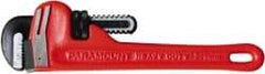 Paramount - 8" Cast Iron Straight Pipe Wrench - 1" Pipe Capacity - Top Tool & Supply