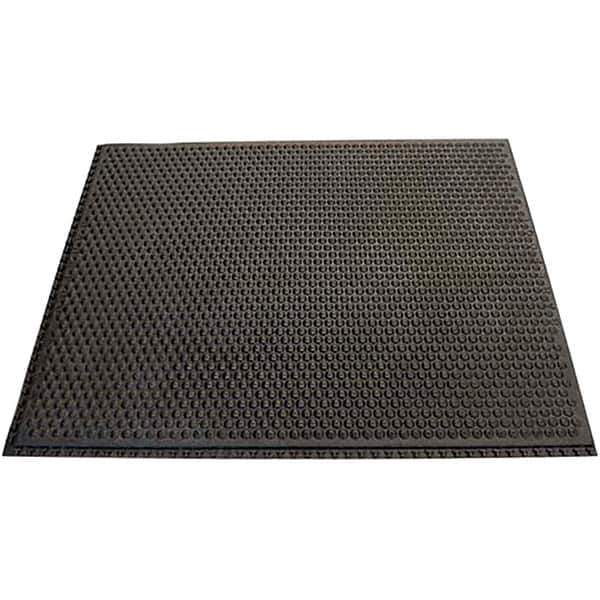 Barefoot - 3' Long x 3' Wide, Dry Environment, Anti-Fatigue Matting - Black, Nitrile Rubber with Nitrile Rubber Base - Top Tool & Supply