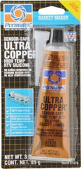 Permatex - 3 oz Gasket Maker - -65 to 700°F, Copper, Comes in Tube - Top Tool & Supply