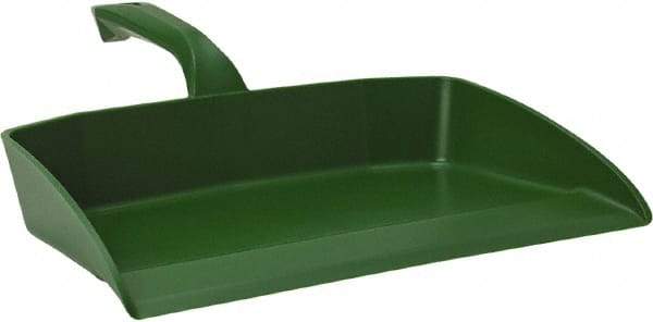 Vikan - 12-1/2" Wide Handheld Dustpan - Plastic Body, 4-1/2" Handle, Green - Top Tool & Supply