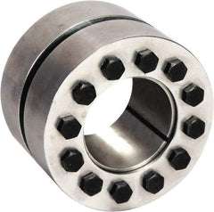 Climax Metal Products - M10 Thread, 2-11/16" Bore Diam, 148mm OD, Shaft Locking Device - 12 Screws, 76,773 Lb Axial Load, 5.826" OAW, 3.15" Thrust Ring Width, 8,597 Ft/Lb Max Torque - Top Tool & Supply