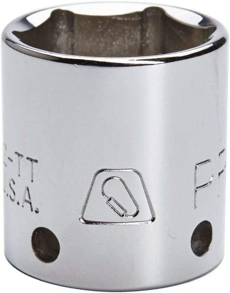 Proto - 3/8" Drive, Standard Hand Socket - 12 Points, 1-1/8" OAL, Steel, Chrome Finish - Top Tool & Supply