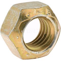 Hex Lock Nut: 7/8-9, Grade 9 Steel, Cadmium-Plated with Wax 0.847″ High, 1-19/64″ Width Across Flats, Right Hand Thread