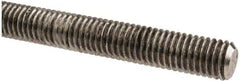 Made in USA - 1/2-13 UNC (Coarse), 6' Long, Stainless Steel Threaded Rod - Right Hand Thread - Top Tool & Supply