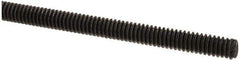 Value Collection - 1/4-20 UNC (Coarse), 6' Long, Medium Carbon Steel Threaded Rod - Black Oxide Finish, Right Hand Thread - Top Tool & Supply