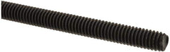 Value Collection - 5/16-18 UNC (Coarse), 6' Long, Medium Carbon Steel Threaded Rod - Black Oxide Finish, Right Hand Thread - Top Tool & Supply