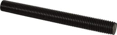 Value Collection - 1-8 UNC (Coarse), 6' Long, Medium Carbon Steel Threaded Rod - Black Oxide Finish, Right Hand Thread - Top Tool & Supply