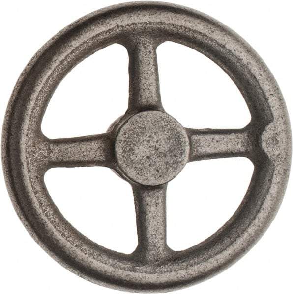 Made in USA - 7", Straight Handwheel - 1-3/4" Hub, Cast Iron, Plain Finish - Top Tool & Supply