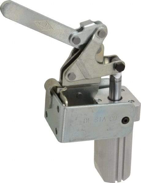 De-Sta-Co - 700 Lb Inner Hold Capacity, Vert Mount, Air Power Hold-Down Toggle Clamp - 1/8 NPT Port, 145 Max psi, 88° Bar Opening, 99.31mm Height Under Bar - Top Tool & Supply