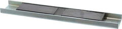 Eclipse - 45 Max Pull Force Lb, 12" Long x 2" Wide x 5/8" Thick, Rectangular Channel, Ceramic Fixture Magnet - 212°F Max Operating Temp, 0.01" Mounting Hole Diam, Stainless Steel Housing - Top Tool & Supply