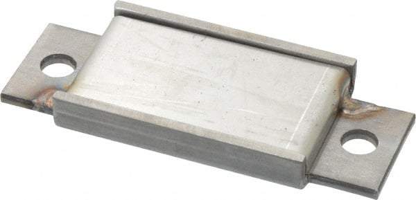 Mag-Mate - 12.5 Max Pull Force Lb, 3-1/4" Long x 1-3/8" Wide x 3/8" Thick, End Mount Horseshoe, Ceramic Fixture Magnet - 300°F Max Operating Temp, 2-5/8mm Mounting Hole Diam, 1/4-20 M6 Mounting Hole, Stainless Steel Housing - Top Tool & Supply