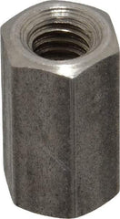 Made in USA - 5/16-18 UNC, 7/8" OAL Stainless Steel Standard Coupling Nut - 1/2" Width Across Flats - Top Tool & Supply