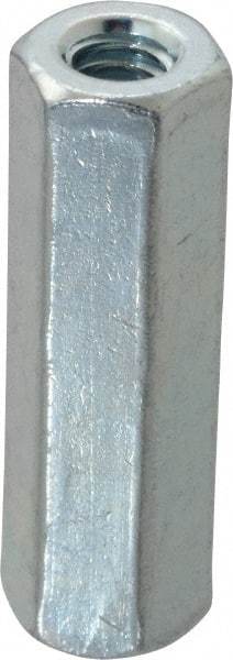 Made in USA - 3/4-10 UNC, 2-1/4" OAL Stainless Steel Standard Coupling Nut - 1" Width Across Flats - Top Tool & Supply