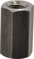 Made in USA - 5/16-24 UNF, 7/8" OAL Stainless Steel Standard Coupling Nut - 1/2" Width Across Flats - Top Tool & Supply