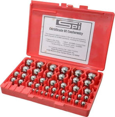 SPI - 1 to 25mm Diameter, Chrome Steel, Gage Ball Set - 0.0001 Inch Tolerance, Grade 24 Accuracy, 25 Pairs - Top Tool & Supply