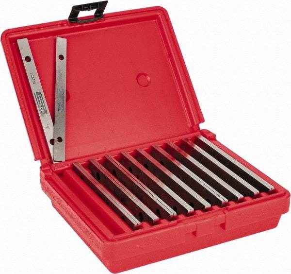 SPI - 20 Piece, 6 Inch Long x 1/8 Inch Thick, Thin Parallel Set - 1-5/8 Inch High, 52-58 RC Hardness - Top Tool & Supply