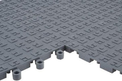 Wearwell - Dry Environment, Anti-Fatigue Matting - Charcoal, Vinyl with Vinyl Sponge Base, Straight - Top Tool & Supply