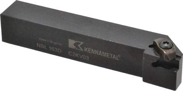 Kennametal - External Thread, Left Hand Cut, 25.4mm Shank Width x 25.4mm Shank Height Indexable Threading Toolholder - 152.4mm OAL, N.3L Insert Compatibility, NS Toolholder, Series Top Notch - Top Tool & Supply